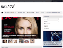 Tablet Screenshot of beaute-info.ch